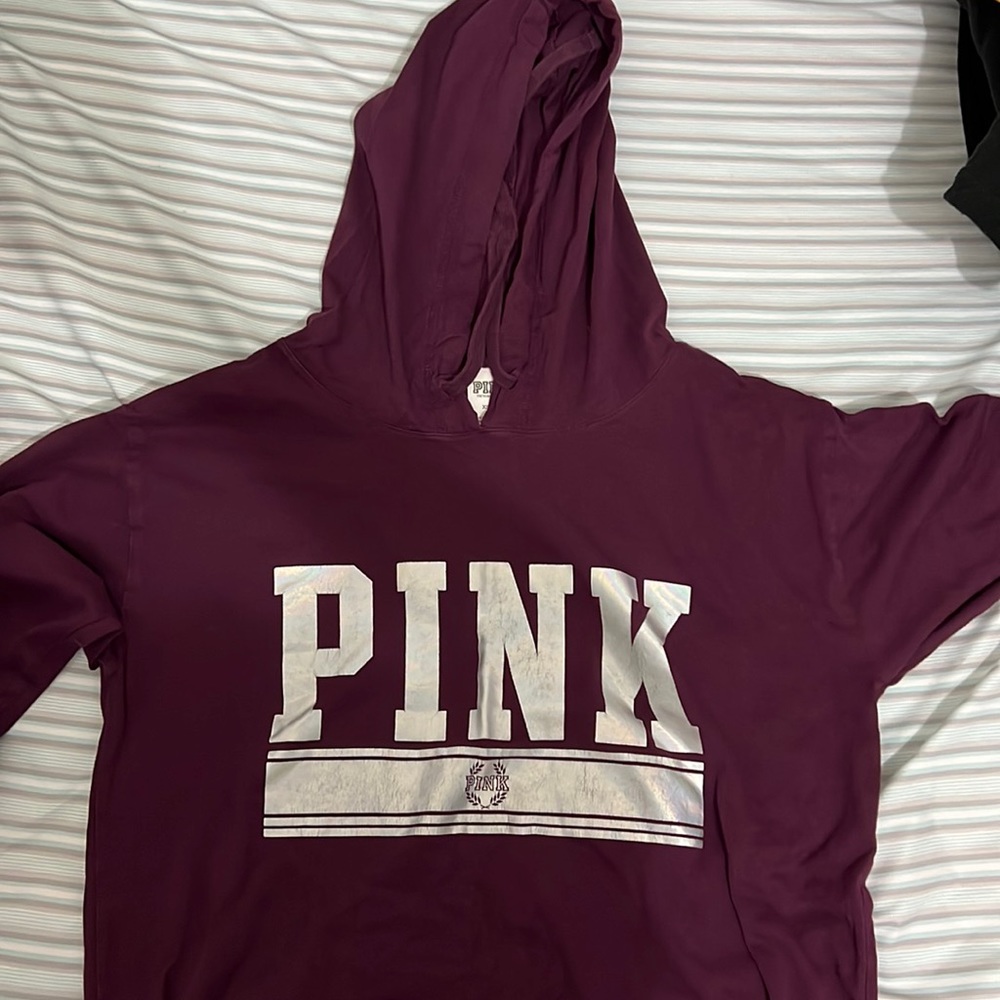 Pink long sleeve with a hood